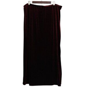 Y2K Velvet Maxi Skirt Size 24 26 Witchy Whimsigoth Fairy Grunge Romantic Stretch